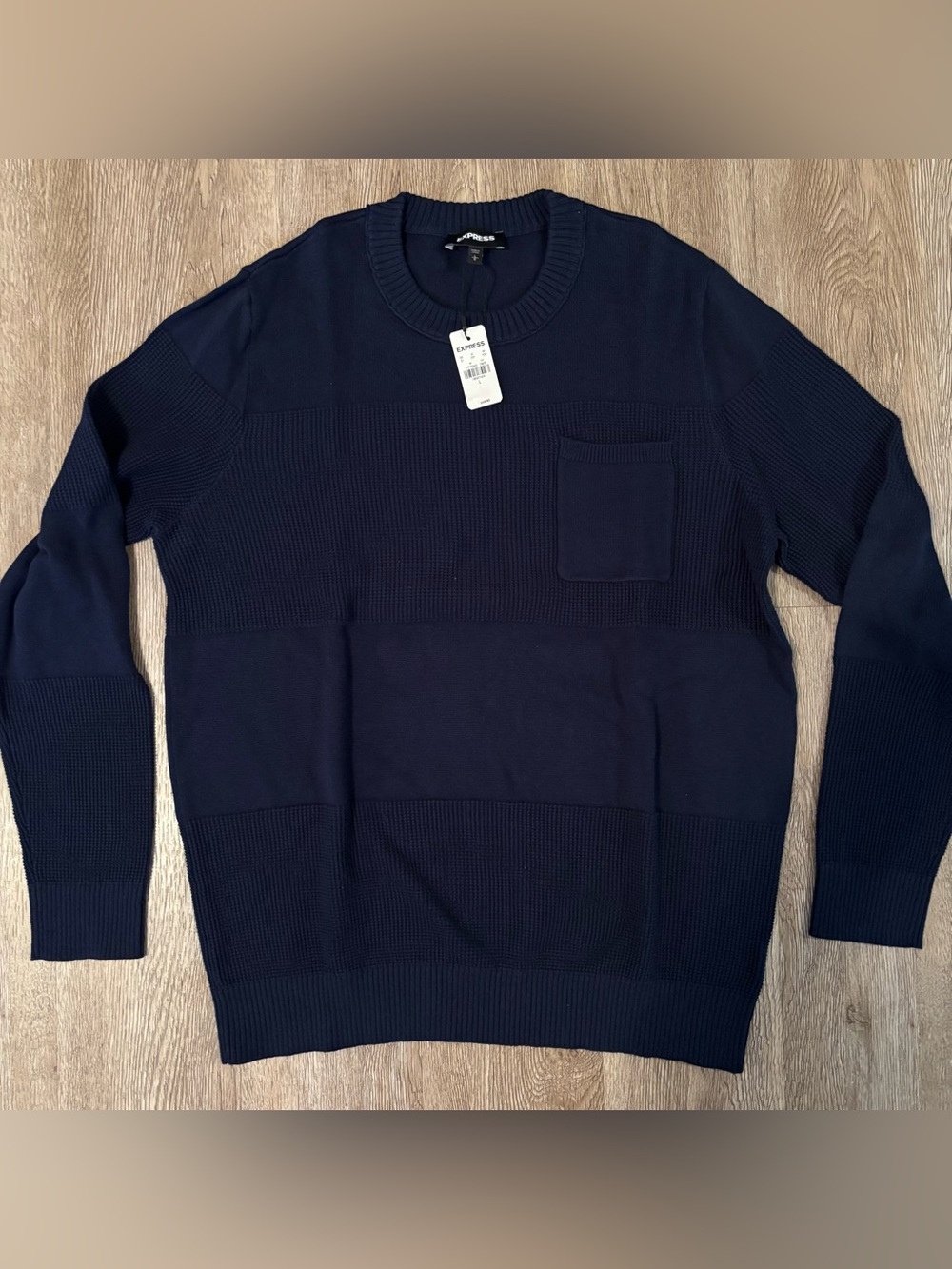 Express dark navy blue crewneck sweater size L